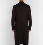 Berluti - Velvet-Trimmed Cashmere Overcoat - Men - Dark brown