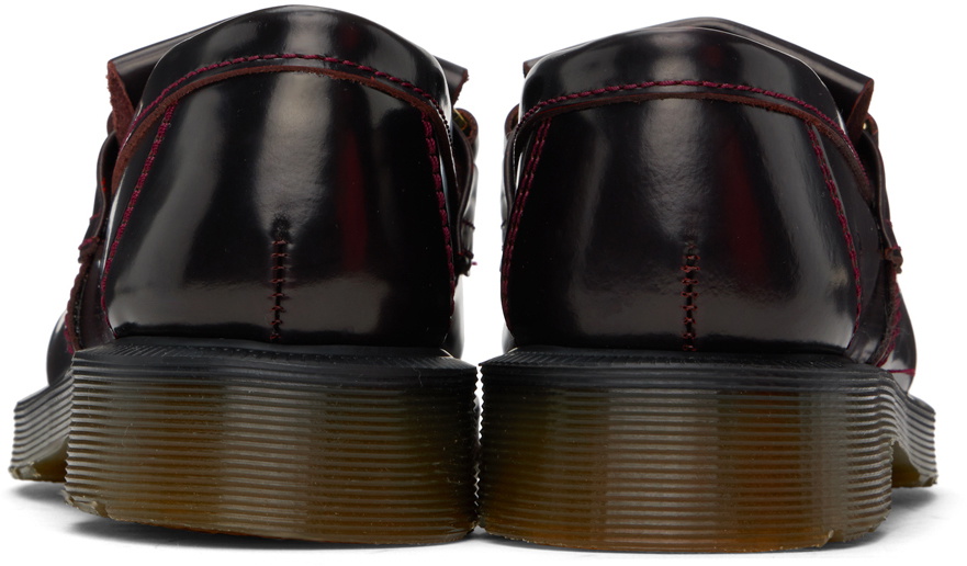 Dr. Martens Burgundy Adrian Snaffle Smooth Leather Kiltie Loafers