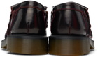 Dr. Martens Burgundy Adrian Snaffle Smooth Leather Kiltie Loafers
