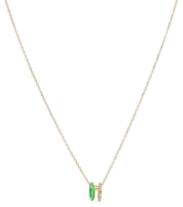 Photo: Persée 18kt gold necklace with diamonds and enamel