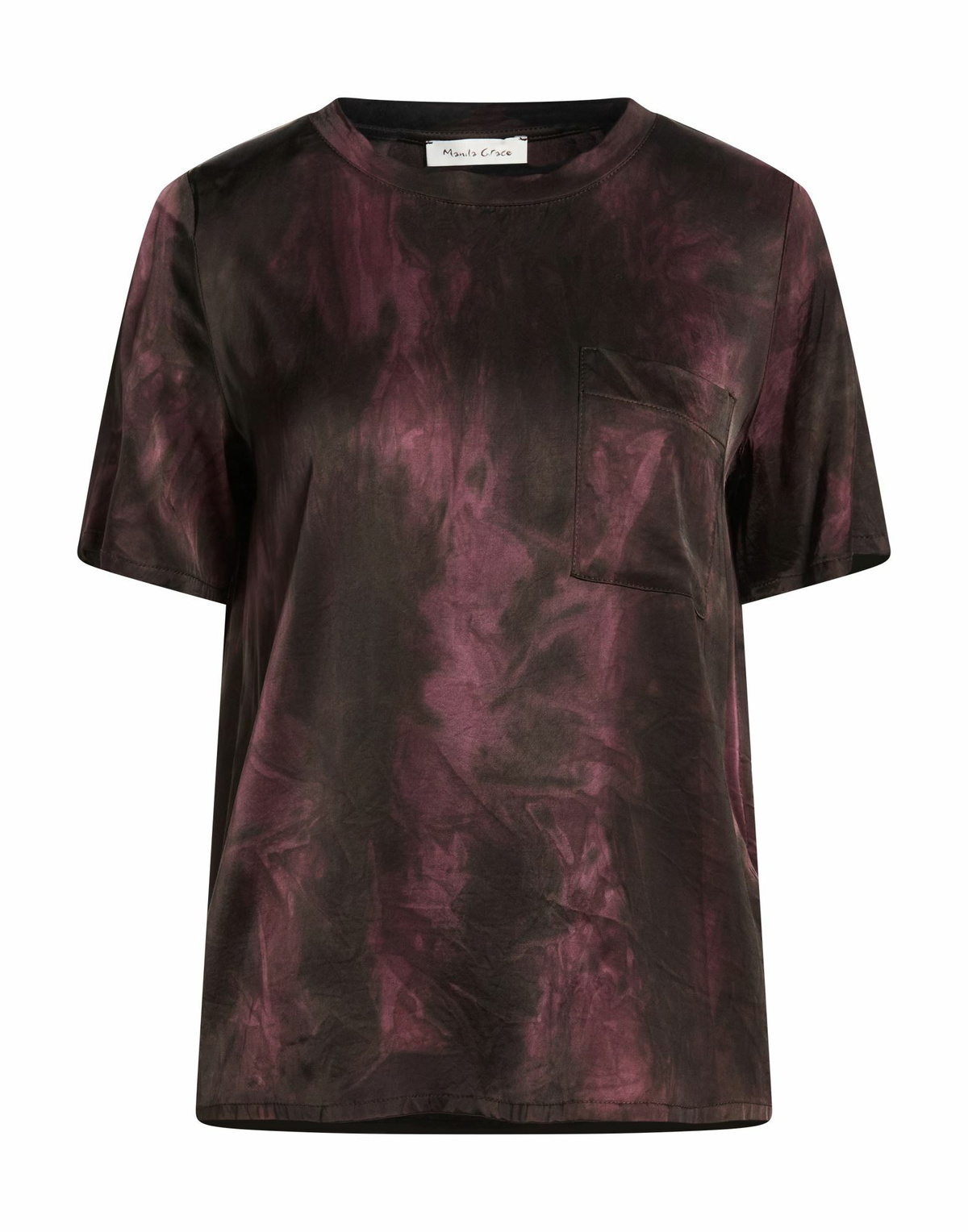 Manila Grace Womens Top Burgundy