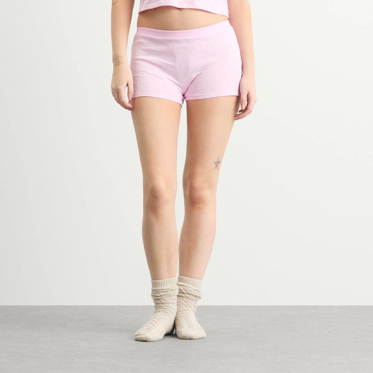 SKIMS Women's Worn In Jersey Micro Short in Baby Pink