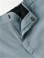 Brioni - Slim-Fit Silk Suit Trousers - Blue