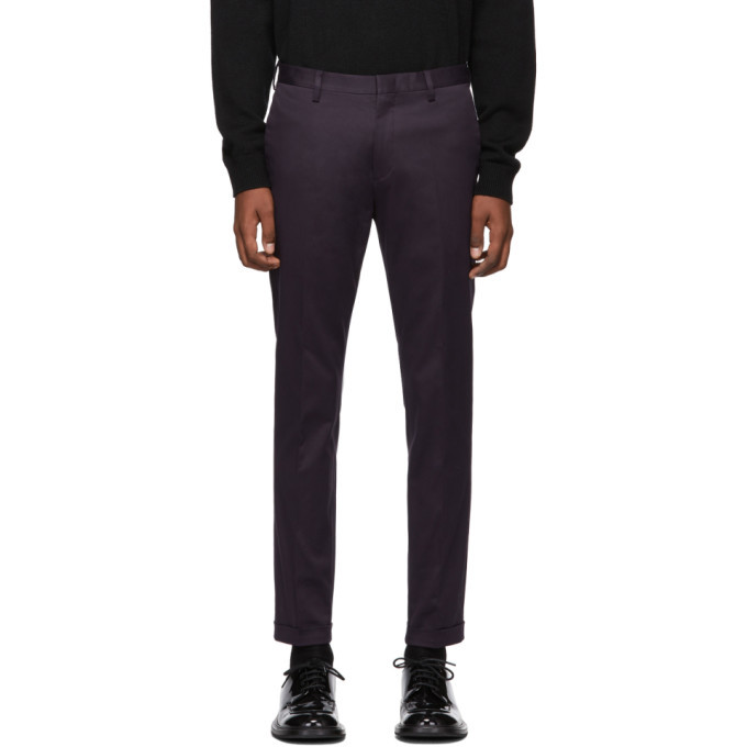 Photo: Paul Smith Purple Cotton Stretch Chino Trousers