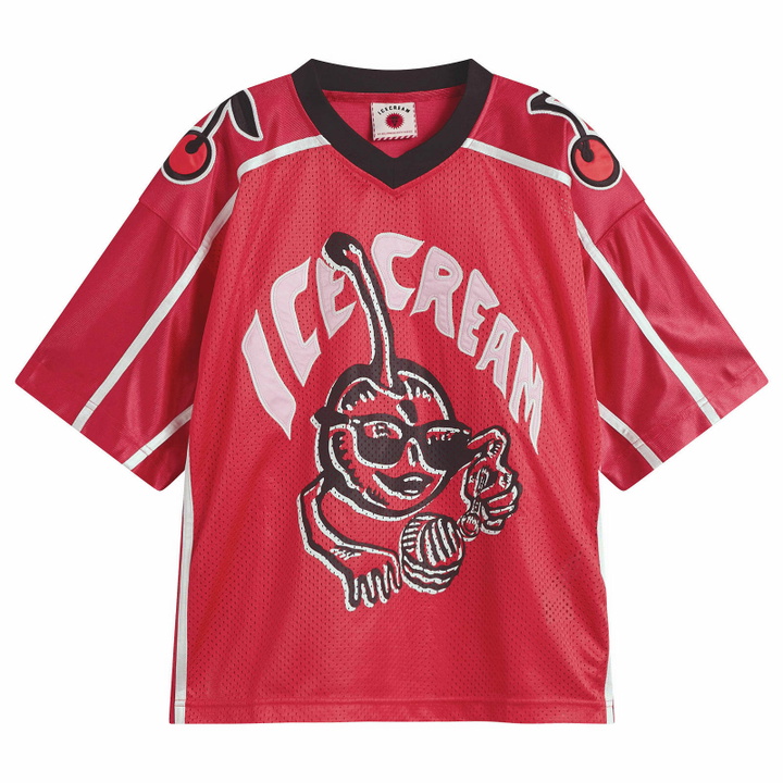 Photo: ICECREAM Women's Cherry Football Jersey in Red