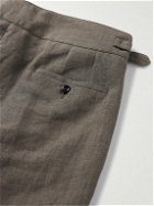 Rubinacci - Manny Tapered Pleated Linen Trousers - Green