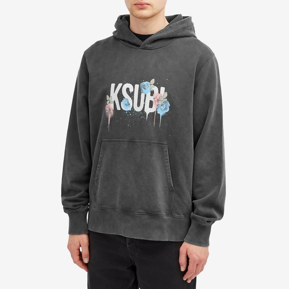 Ksubi Men's Graff Rose Kash Hoodie in Acid Grey Ksubi