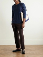 Onia - Slub Linen-Jersey Henley Top - Blue