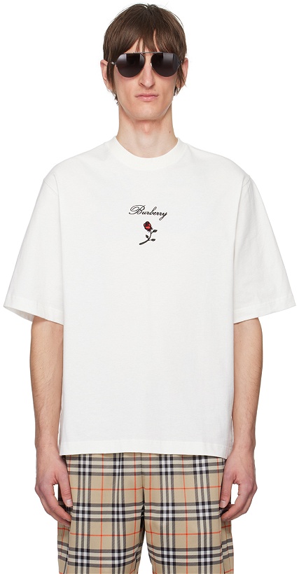 Photo: Burberry White Rose T-Shirt