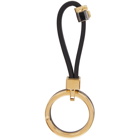 Versace Black Leather Strap Keychain