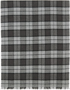 ZEGNA Gray Checked Scarf