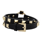 Valentino Black Valentino Garavani Rockstud Wrap Bracelet