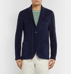 Massimo Alba - Navy Unstructured Cotton-Terry Blazer - Navy