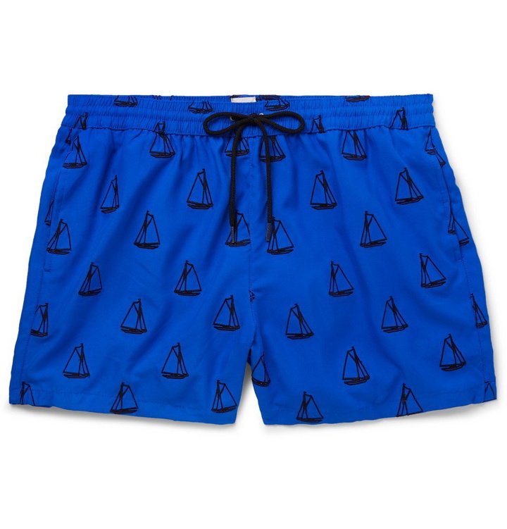 Photo: Paul Smith - Mid-Length Embroidered Swim Shorts - Navy