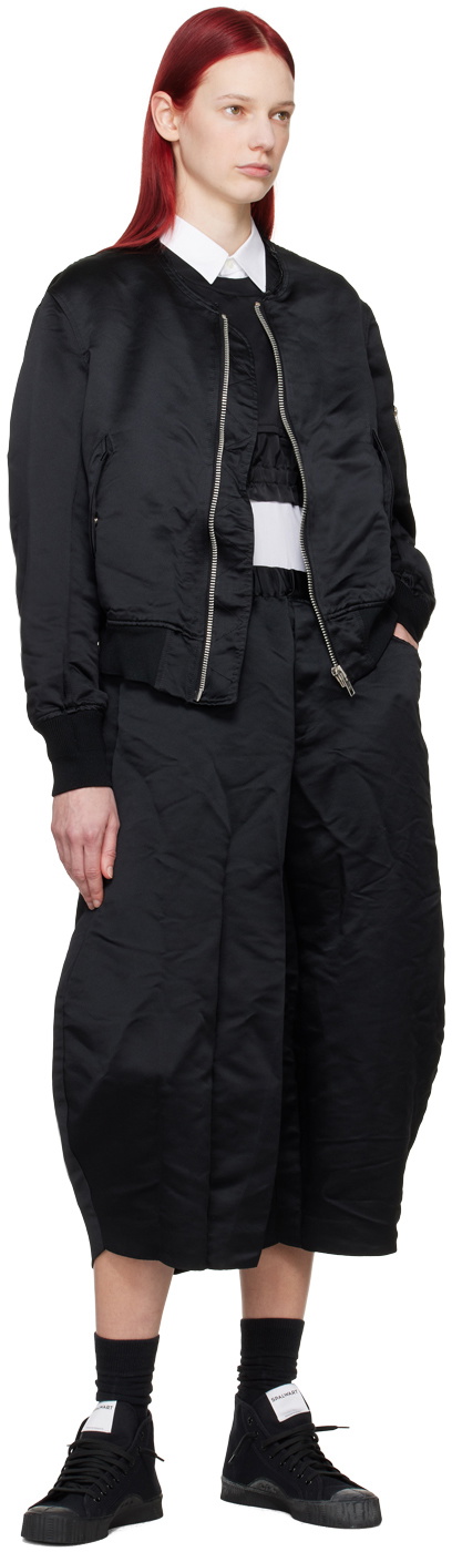 Black Comme des Garçons Black Zip Bomber Jacket