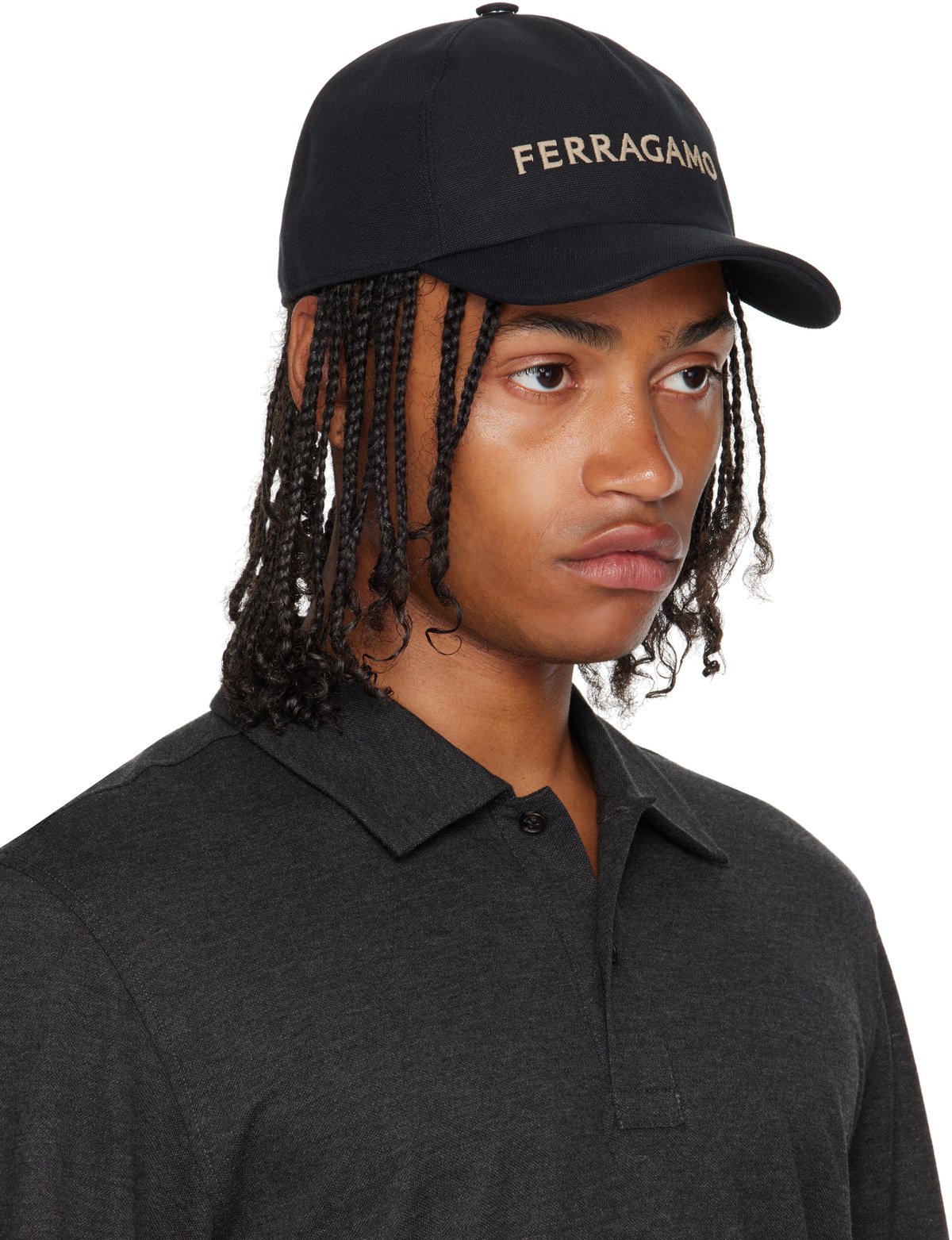 Ferragamo Black Core Signature Cap