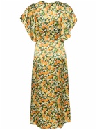 STELLA MCCARTNEY - Lemon Print Silk Midi Dress