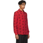 Givenchy Red Scratch Olives Shirt