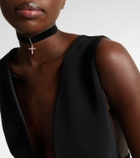 Mateo 14kt gold (585/1000) choker with sapphires and diamonds