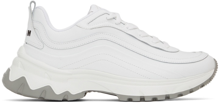 Photo: MSGM White Minimal Chunky Sole Sneakers