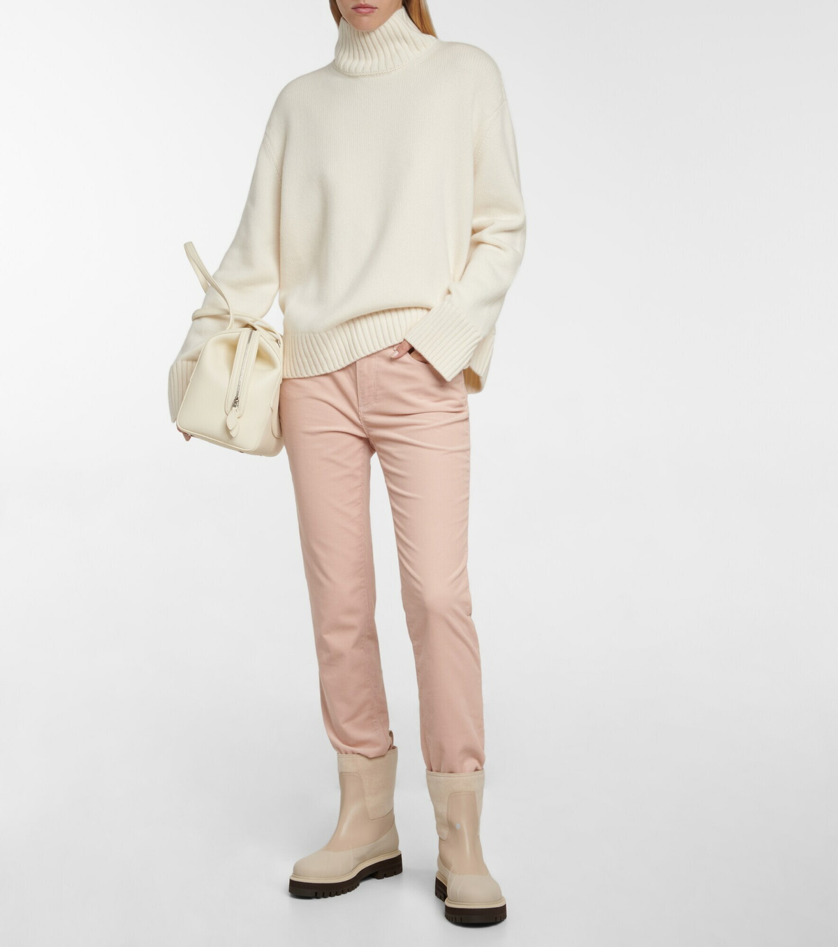 Loro Piana - Regent cashmere, leather and rubber ankle boots