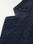 Hartford - Jobby Slub Linen Jacket - Blue