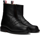 Thom Browne Black Penny Loafer Ankle Boots