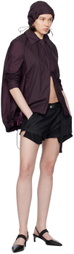 JOHANNA PARV Black Pleated Shorts