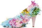Moschino Multicolor Tufting Heels