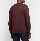 Theory - Modal-Blend Jersey Henley T-Shirt - Burgundy