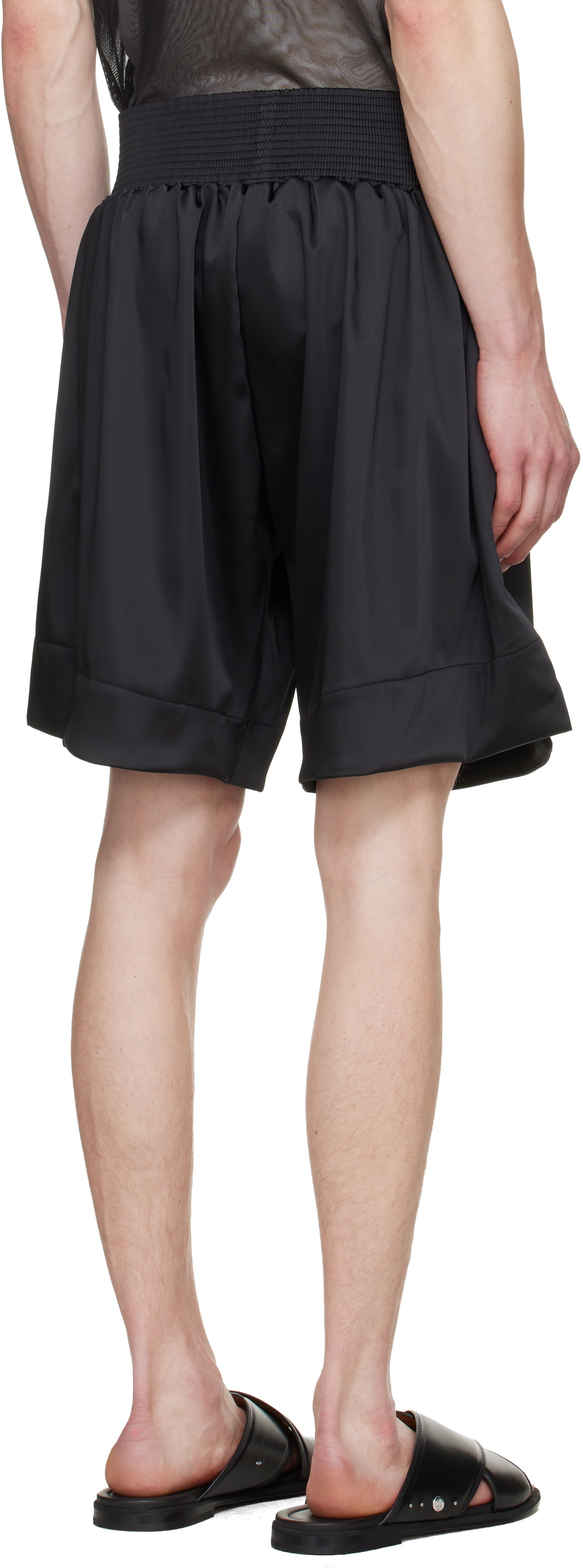 GmbH Black Nusret Satin Boxing Shorts