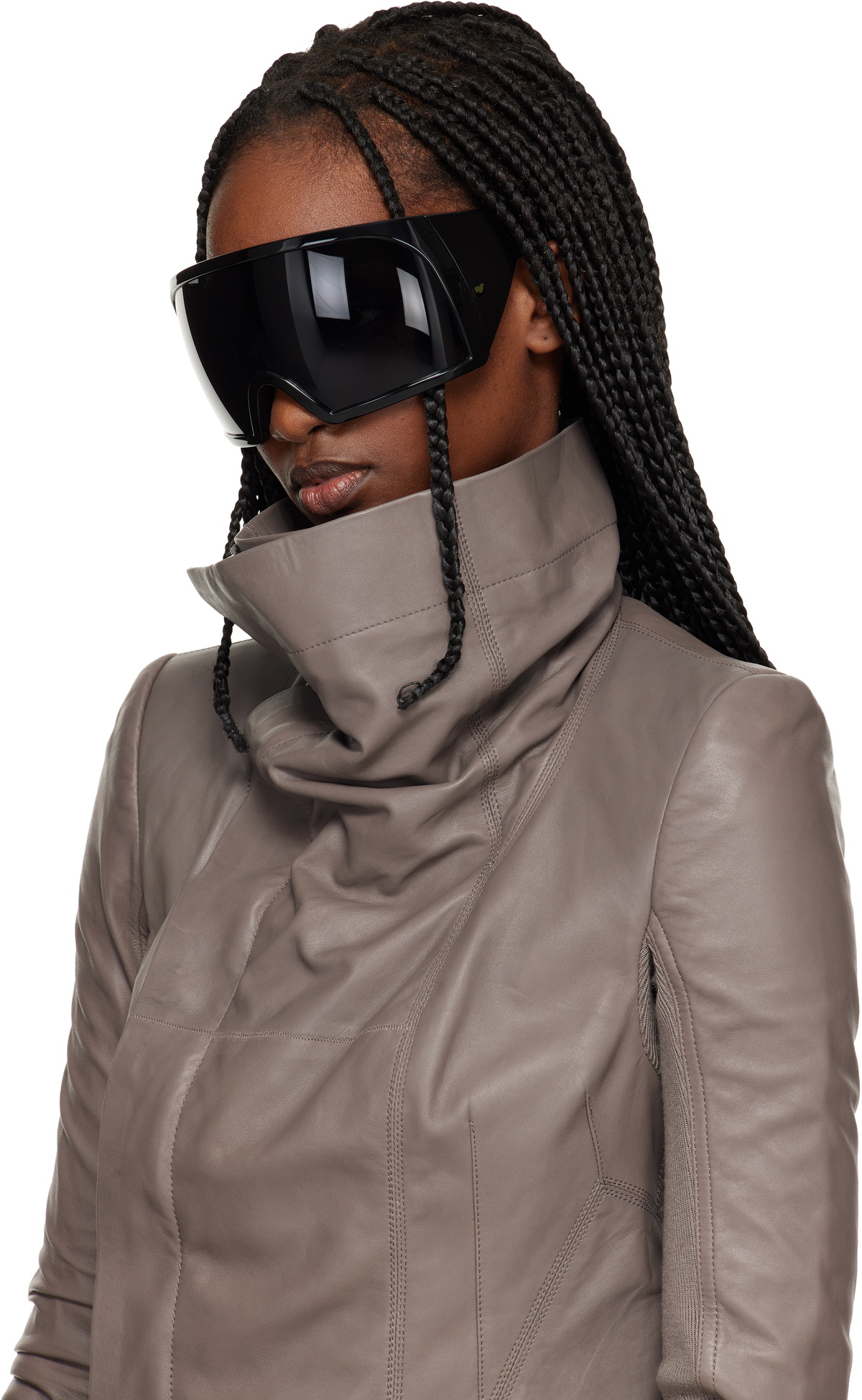 Rick Owens Black Temple Kriester Sunglasses