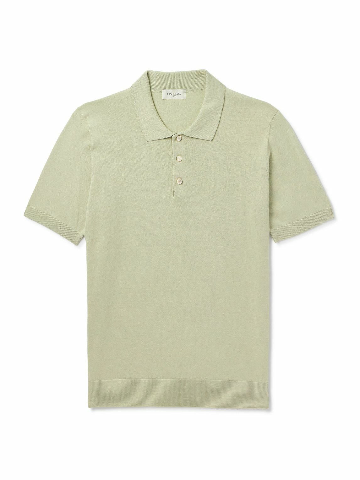 PIACENZA 1733 - Slim-Fit Silk and Cotton-Blend Polo Shirt - Green