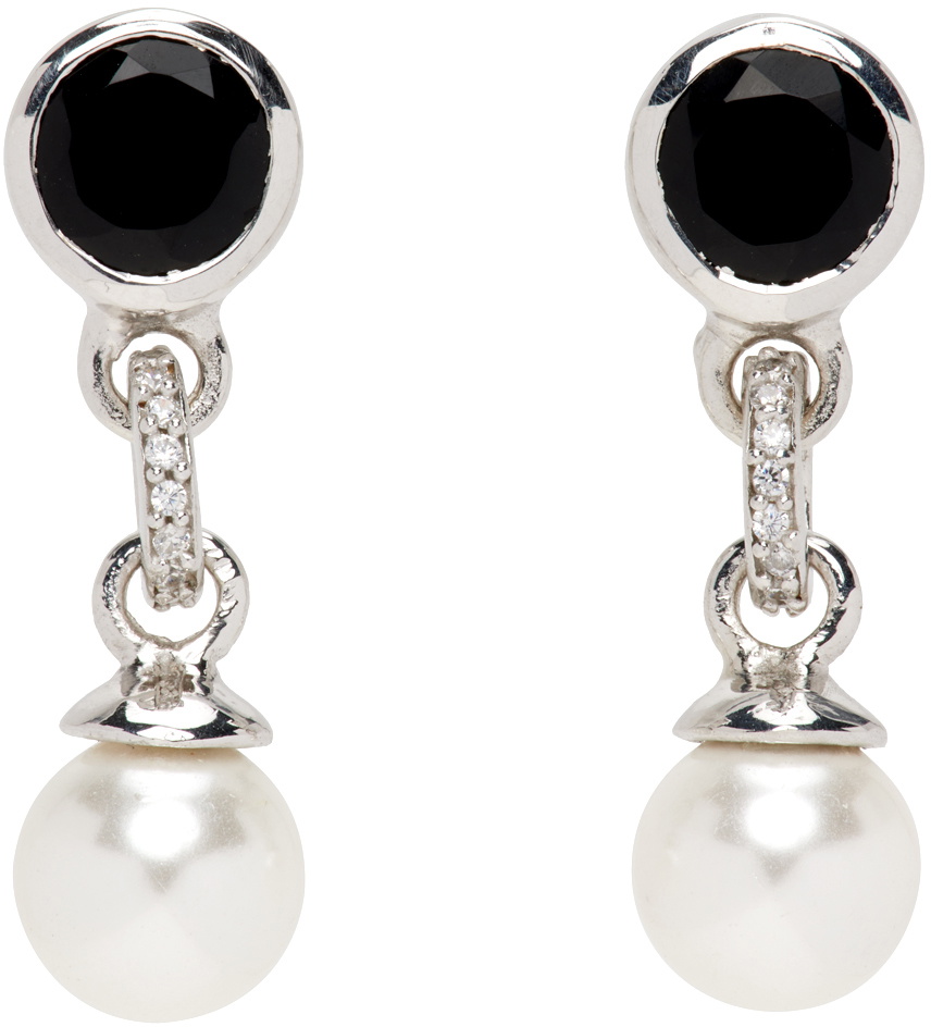 VEERT SSENSE Exclusive White Gold Earrings