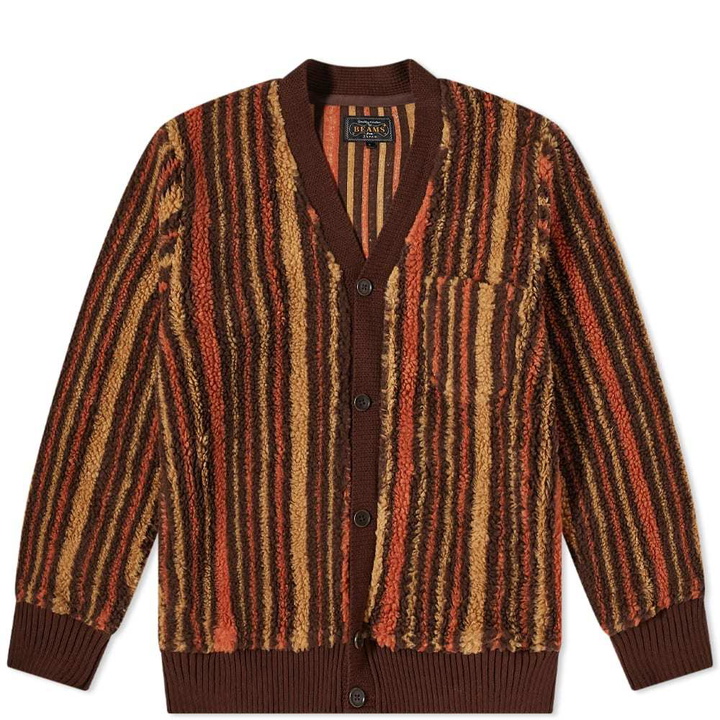 Photo: Beams Plus Stripe Fleece Cardigan