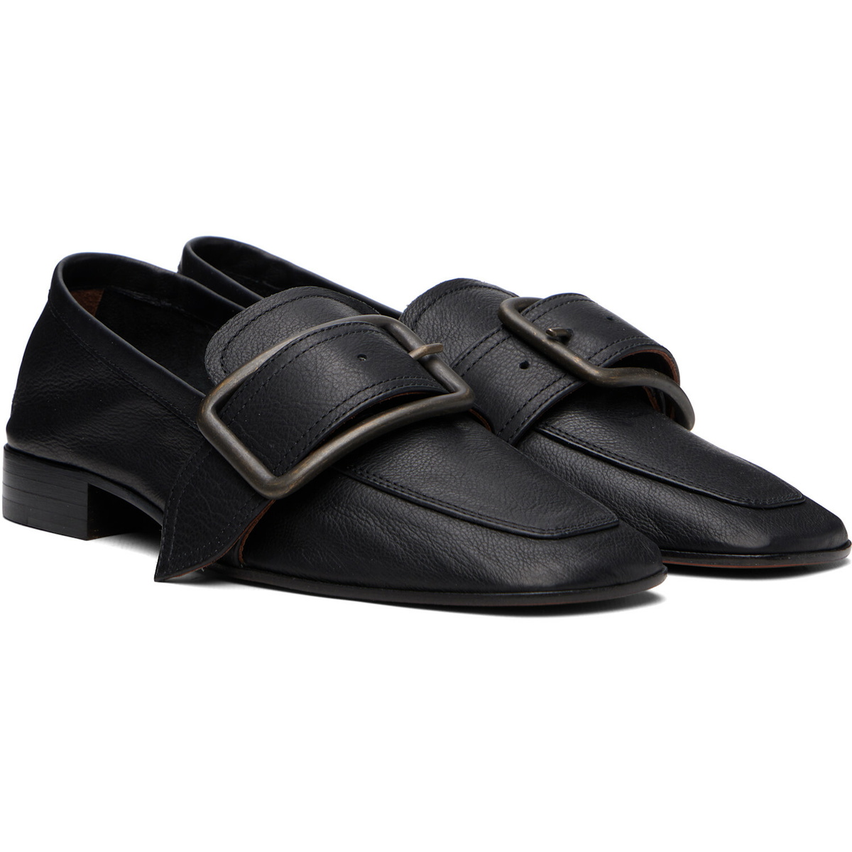 Dries Van Noten Black Buckle Loafers