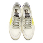 Golden Goose White and Yellow Ball Star Sneakers