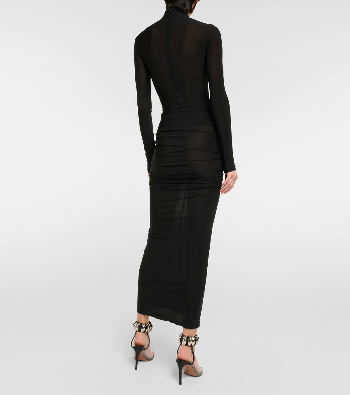 Alaïa Draped jersey maxi dress ALAÏA