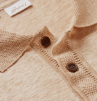 Brioni - Mélange Linen Polo Shirt - Beige