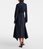 Loewe Draped cotton wrap dress