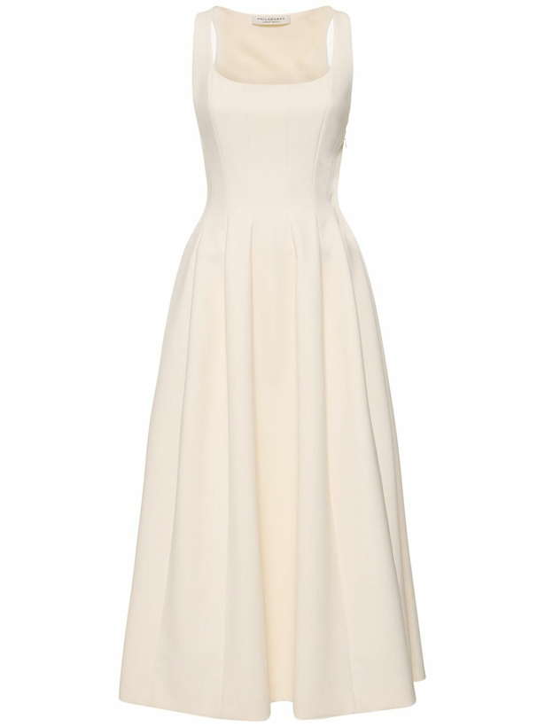 Photo: PHILOSOPHY DI LORENZO SERAFINI Tech Crepe Flared Midi Dress