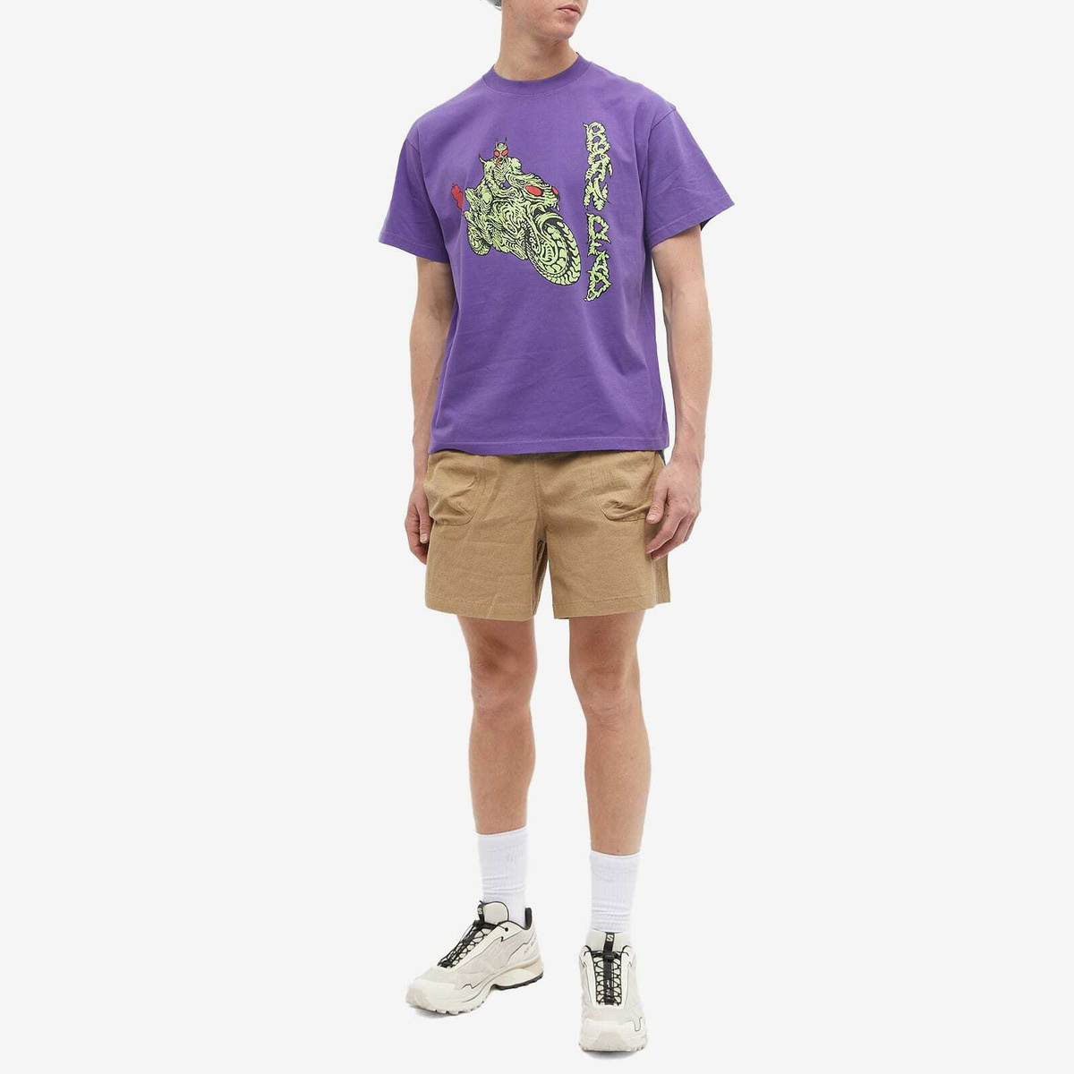 Brain Dead Men's Goon Rider T-Shirt in Purple Brain Dead