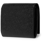 Thom Browne - Striped Pebble-Grain Leather Wallet - Black