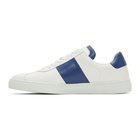 Paul Smith White and Blue Levon Sneakers