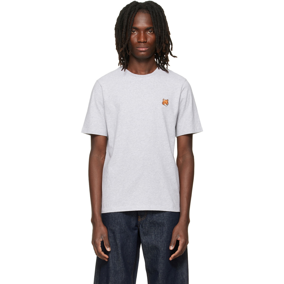 Maison Kitsune White ADER Error Edition Jump Fox T-Shirt Maison
