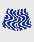 Oas Blue Rippling Swim Shorts Blue/White - Mens - Swimwear