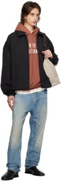 Fear of God ESSENTIALS Black Recycled Nylon Track Jacket