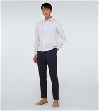 Caruso - Long-sleeved striped cotton shirt