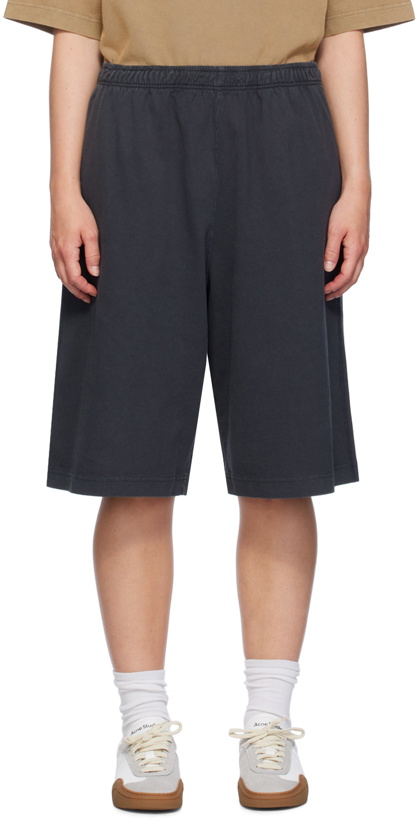 Photo: Acne Studios Black Printed Shorts