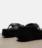 Chloé Nama leather platform thong sandals